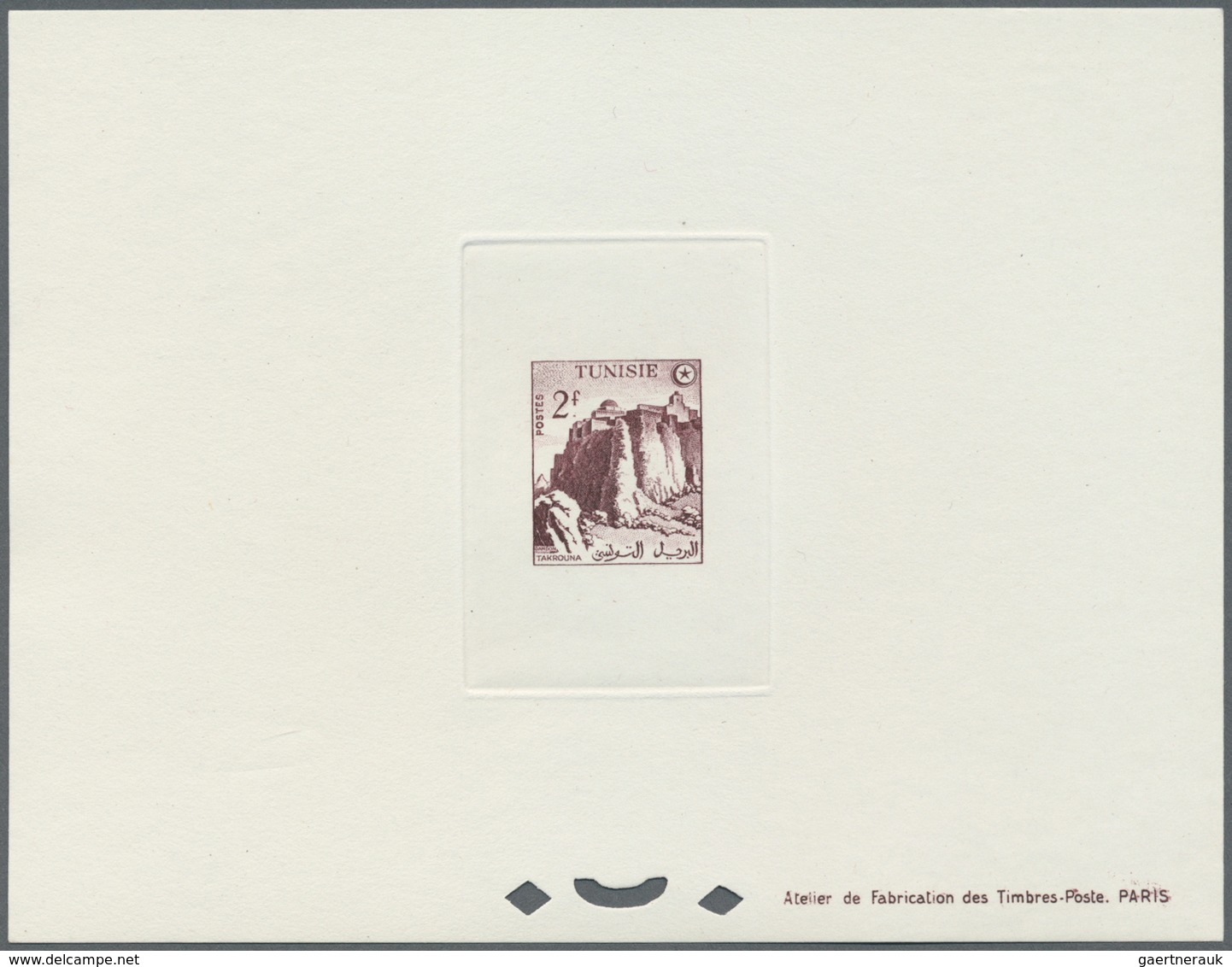 (*) Tunesien: 1956, Definitves "Tourism" (Views O Tunisia), 50c. To 75fr., Set Of 17 Epreuve De Luxe And - Tunisia