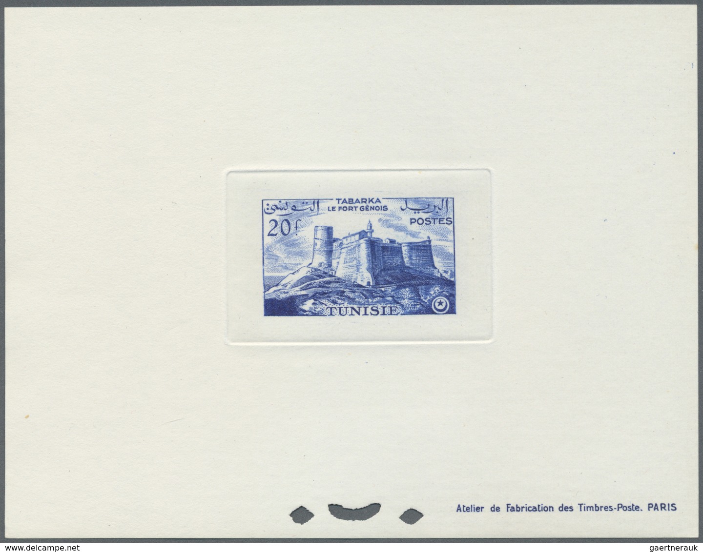 (*) Tunesien: 1956, Definitves "Tourism" (Views o Tunisia), 50c. to 75fr., set of 17 epreuve de luxe and