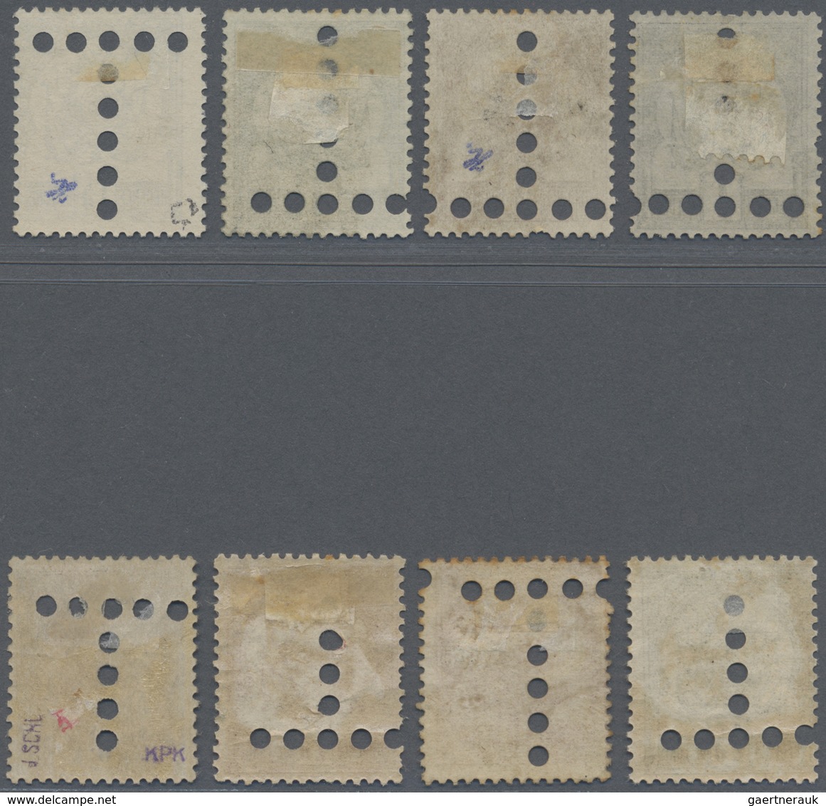 (*)/* Tunesien - Portomarken: 1888, Coat Of Arms With Plain Background Complete Set Of Eight 1c. To 5fr. P - Tunisie (1956-...)