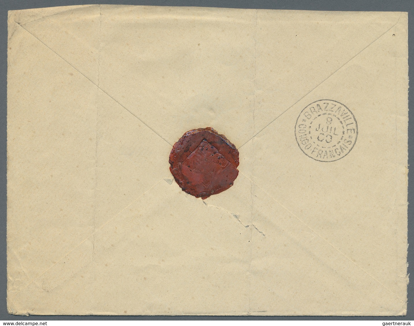 Br Ubangi-Schari-Tschad: 1900. Stampless Envelope (two Verical Folds,faults) Endorsed 'Mission Saharien - Other & Unclassified