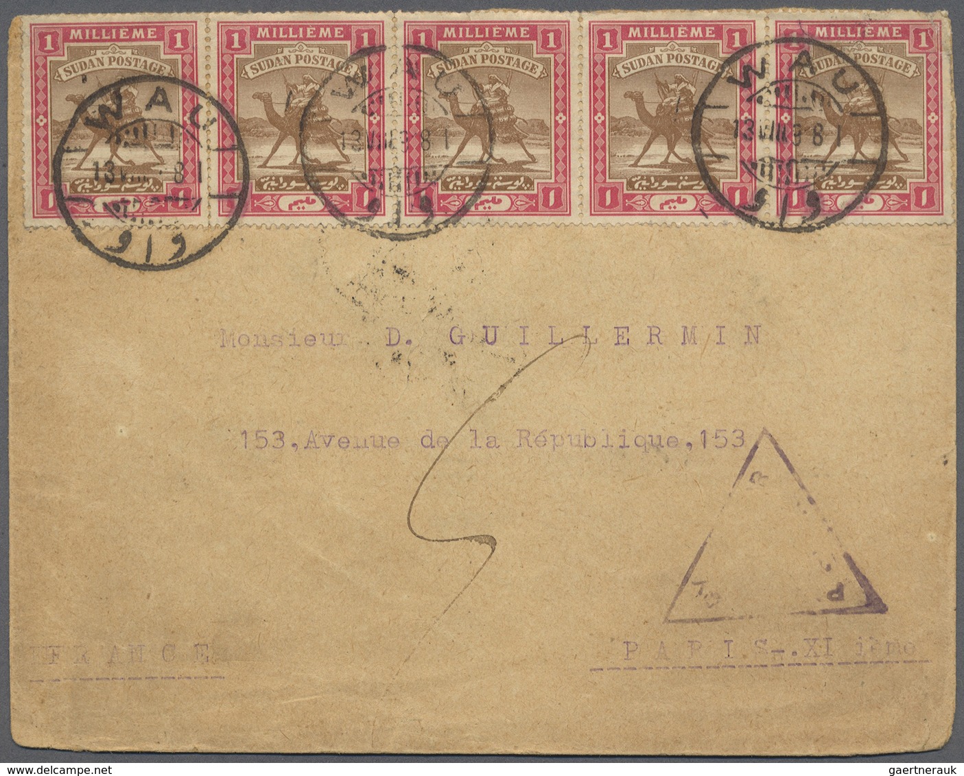 Br Ubangi-Schari-Tschad: 1918. Envelope Written From 'Goubere, Haut-Oubangui' Addressed To France Beari - Andere & Zonder Classificatie