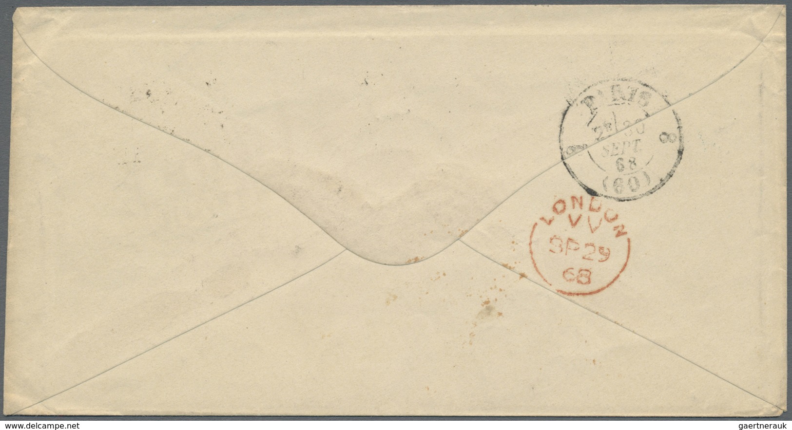 Br Venezuela: 1868. Stampless Envelope Written From Caracas Addressed To France Cancelled By 'La Guayra - Venezuela