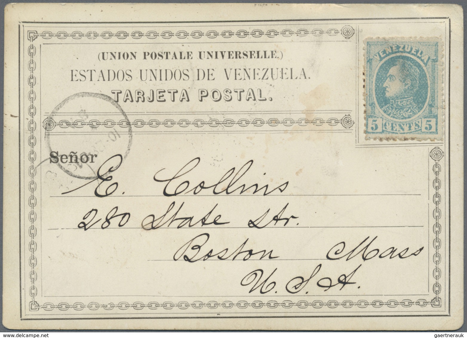 GA Venezuela - Ganzsachen: 1880, Two Stationery Formular Cards Bearing Different 5 C Stamps, One Used T - Venezuela