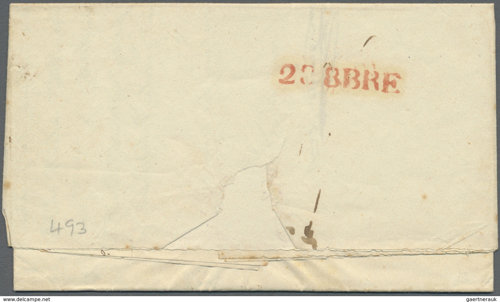 Br Venezuela - Schiffspost: 1850. Stampless Envelope Written From Buenos Ayres Dated '26th Oct 1850' Se - Venezuela