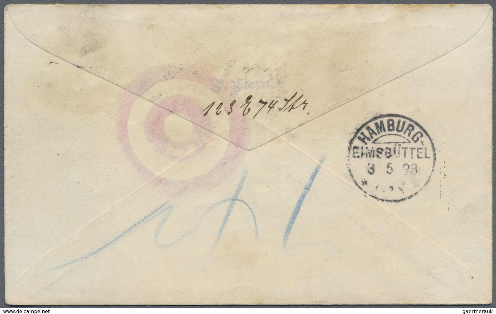 GA Vereinigte Staaten Von Amerika: 1893, 3C, 6C And 8C Additional Franking On Registered Postal Station - Autres & Non Classés