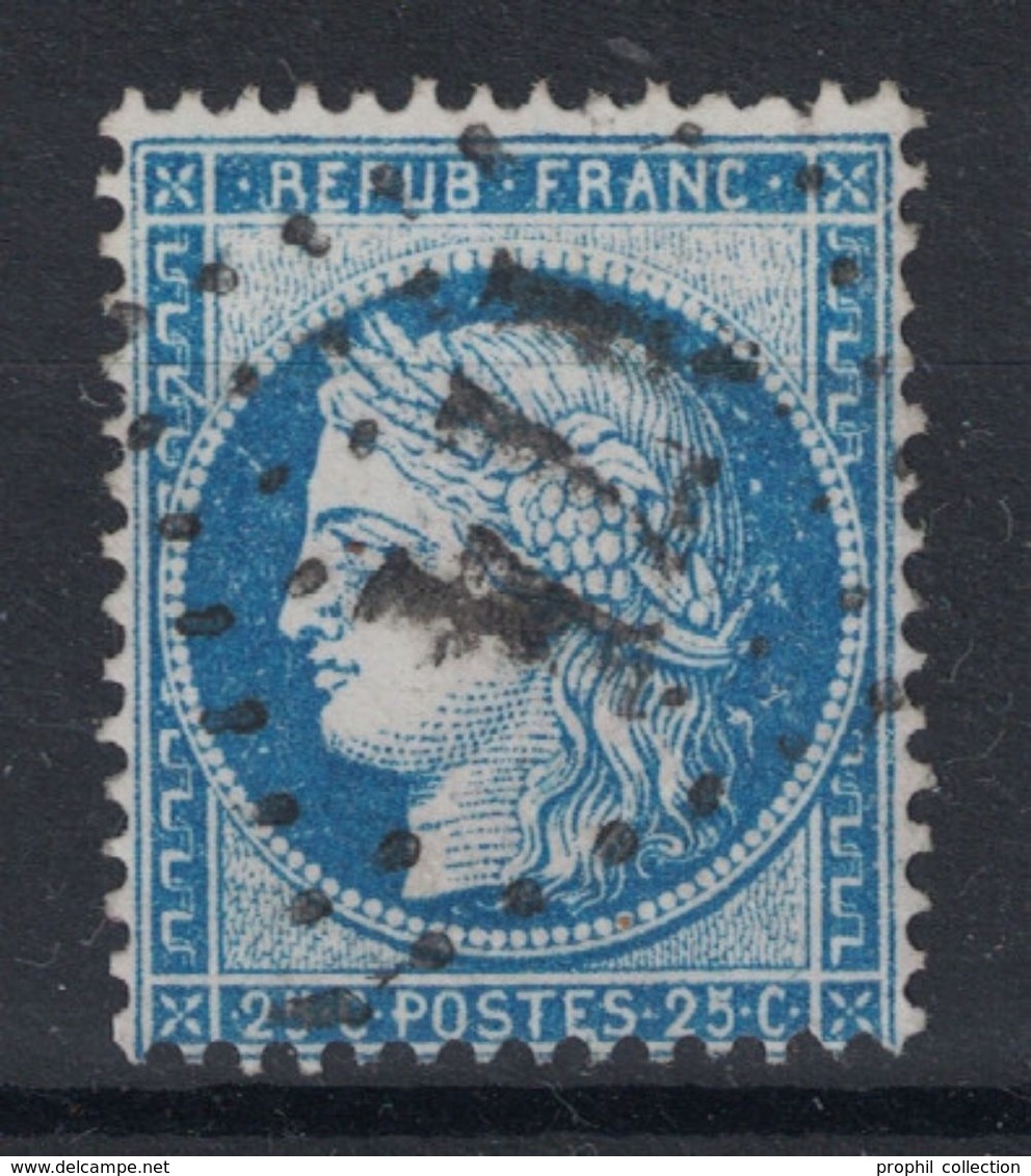 VARIÉTÉ : PETITE GRIFFE OBLIQUE + NOMBREUX POINTS ABEILLES Sur CERES N° 60 OBLITÉRÉ GC 174 ? - 1871-1875 Ceres