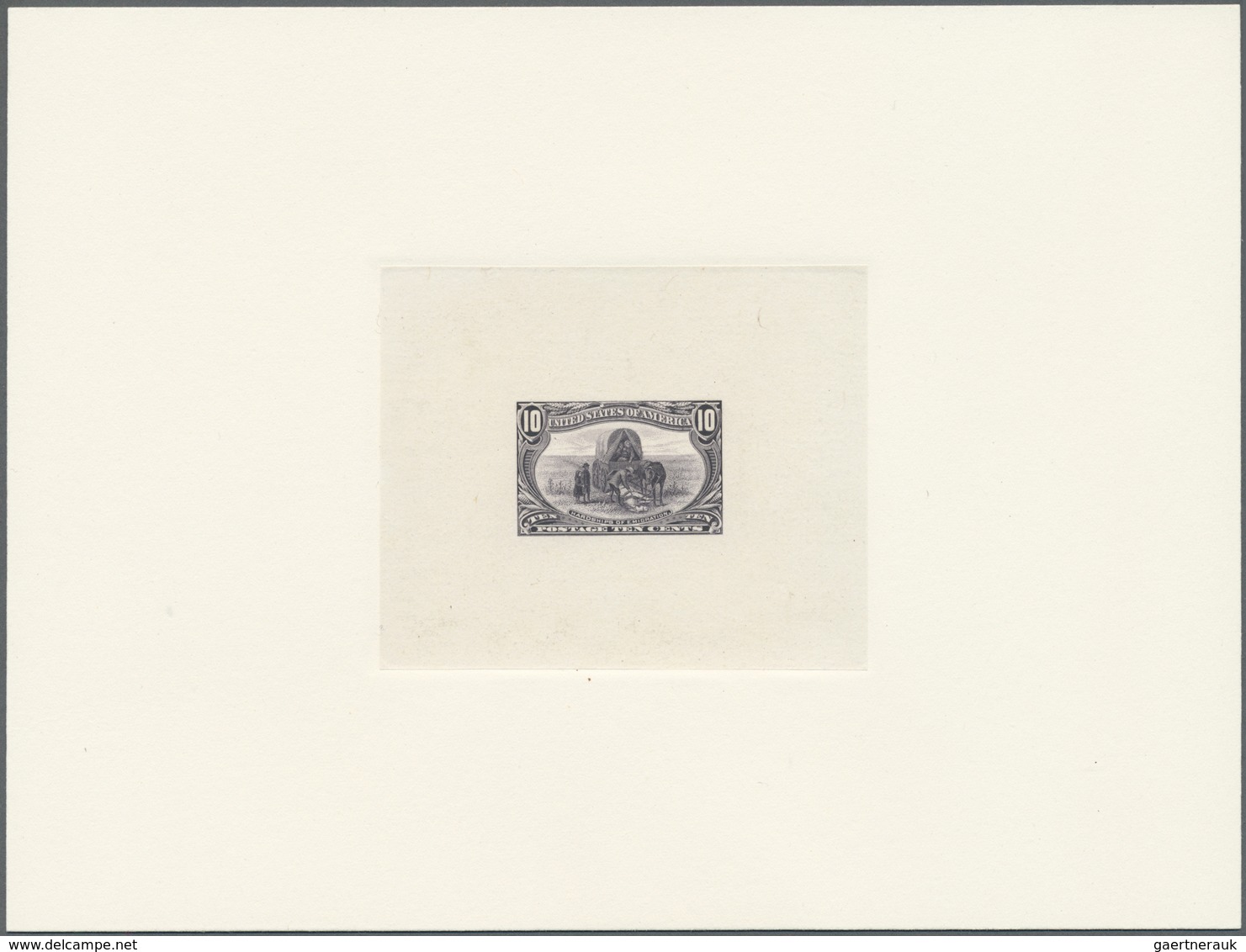 Vereinigte Staaten Von Amerika: 1898. Large Sunken DIE PROOF Trans-Mississippi Issue 10c Black Showi - Andere & Zonder Classificatie