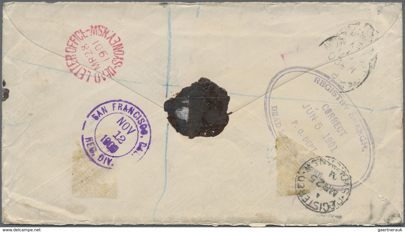 GA Vereinigte Staaten Von Amerika: 1900. Registered United States Postal Stationery Envelope 2c Rose, S - Autres & Non Classés