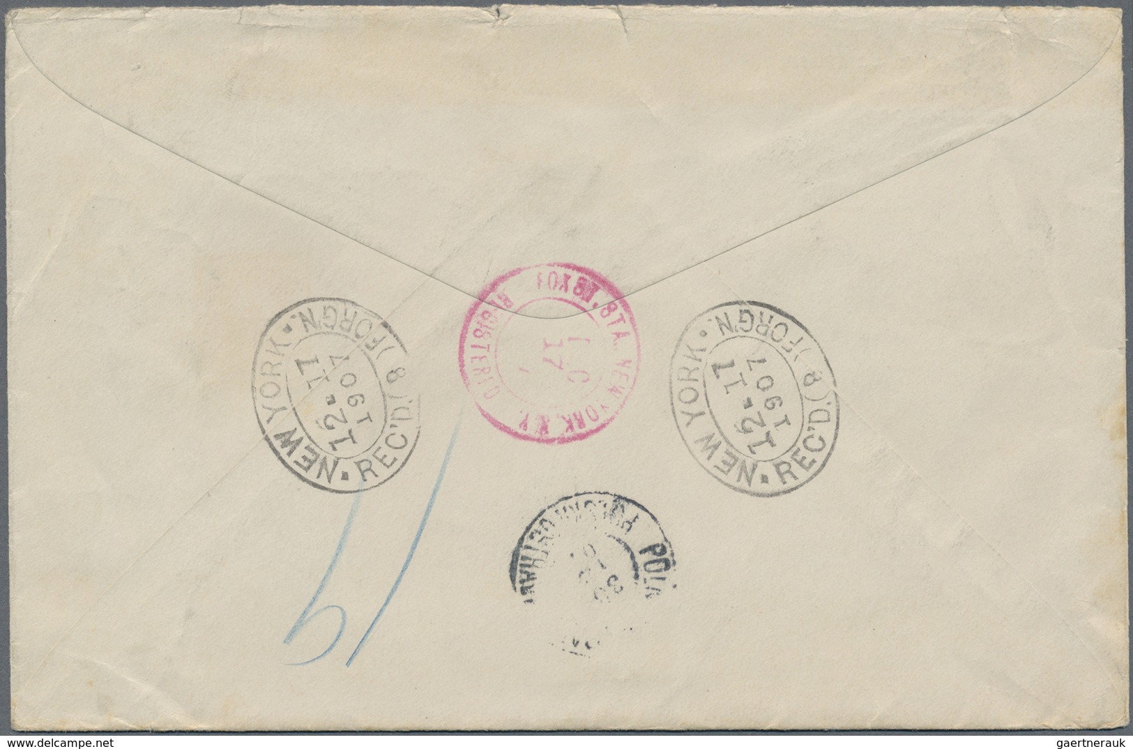 Br Vereinigte Staaten Von Amerika: 1902, Registered Envelope Bearing A Pair Of 8 C Martha Washington Bl - Autres & Non Classés