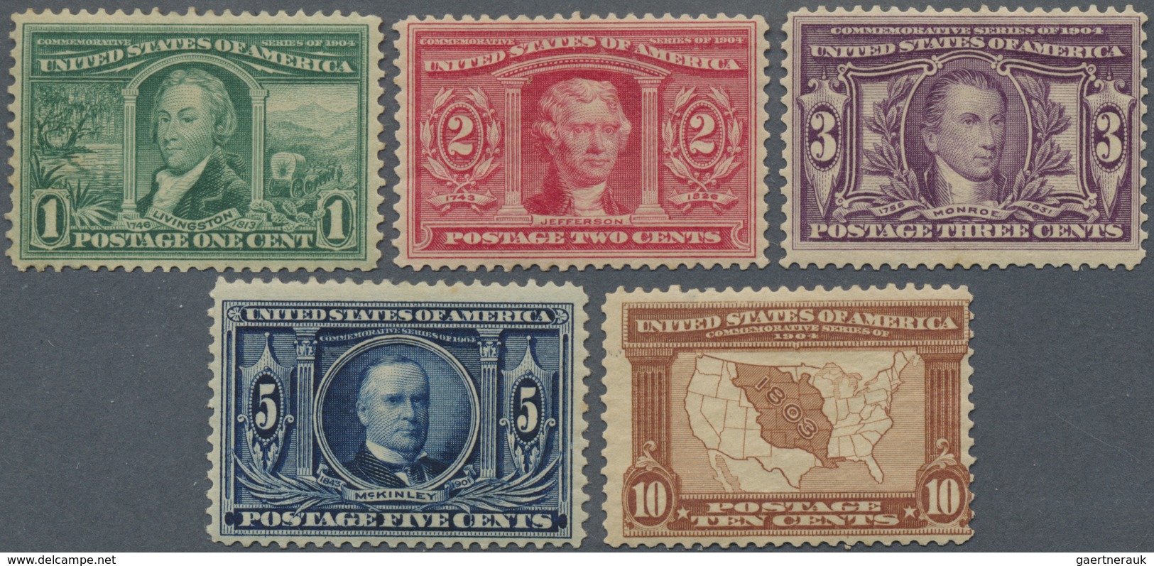 */** Vereinigte Staaten Von Amerika: 1904, Louisiana Exhibition, Complete Set Mint O.g. Scott 323/27 - Autres & Non Classés