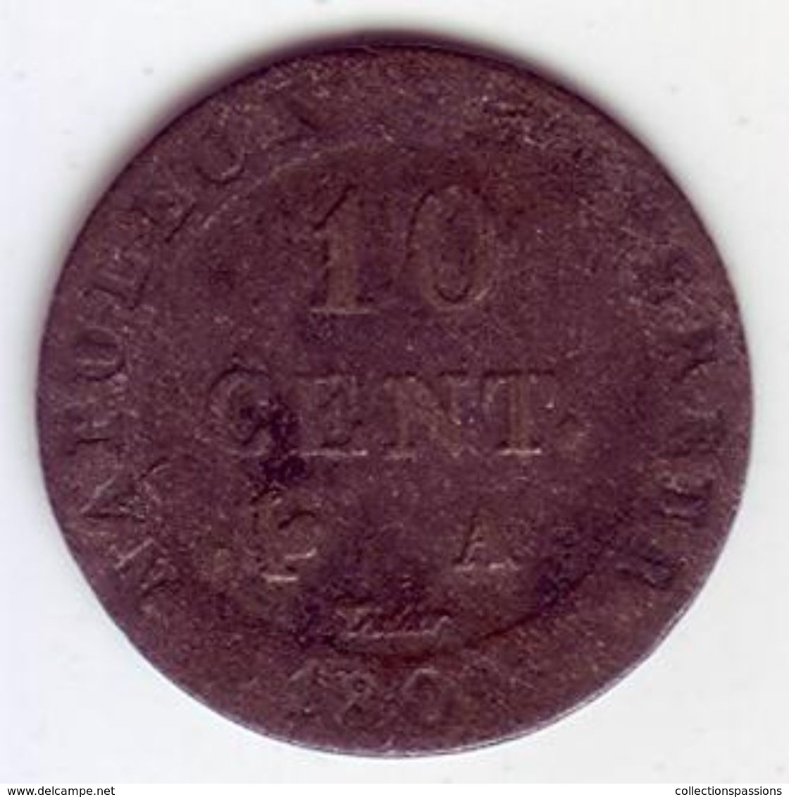 Napoléon Ier. 10 Cent à L'N Couronnée. 1809 A - - 10 Centimes