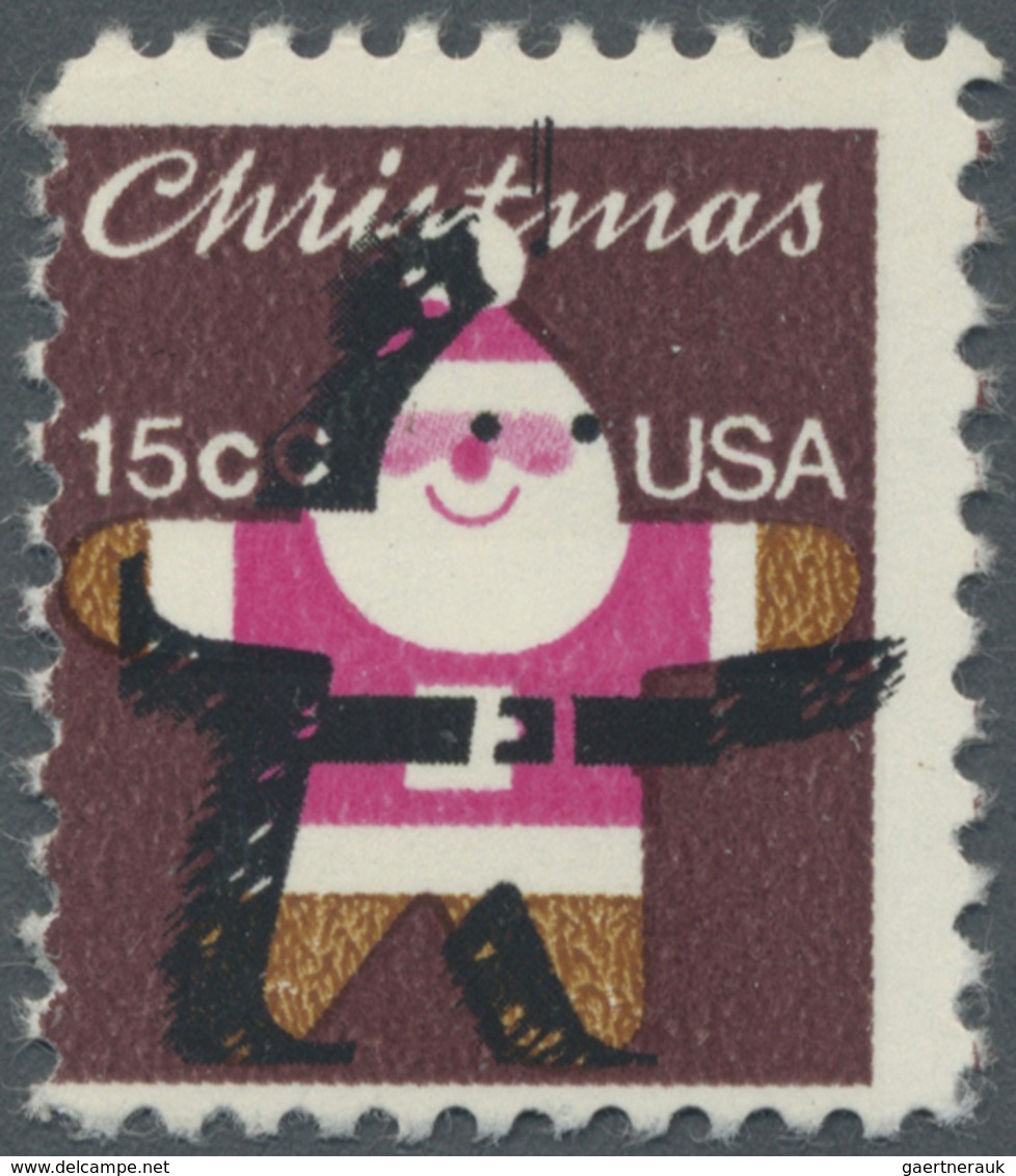 ** Vereinigte Staaten Von Amerika: 1979, 15c. Santa Claus Showing Variety "Green And Yellow Omitted", U - Autres & Non Classés