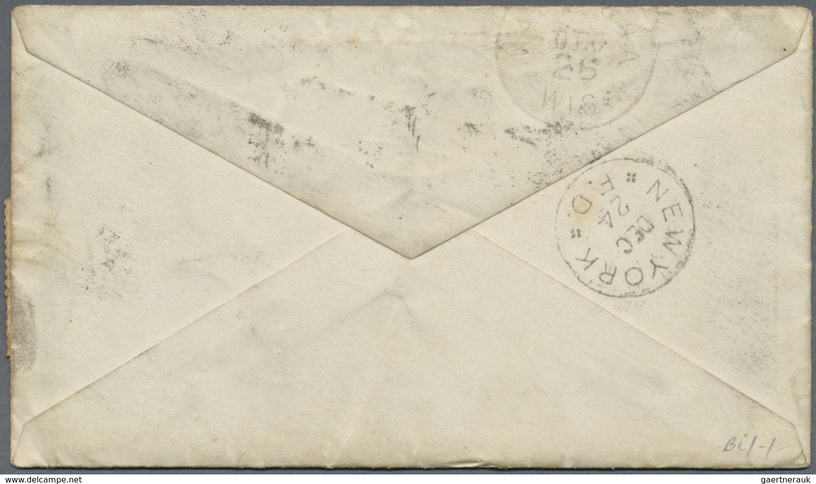 GA Vereinigte Staaten Von Amerika - Portomarken: 1879 (10.12.), Stat. Envelope QV 1d. Rose Used From No - Taxe Sur Le Port