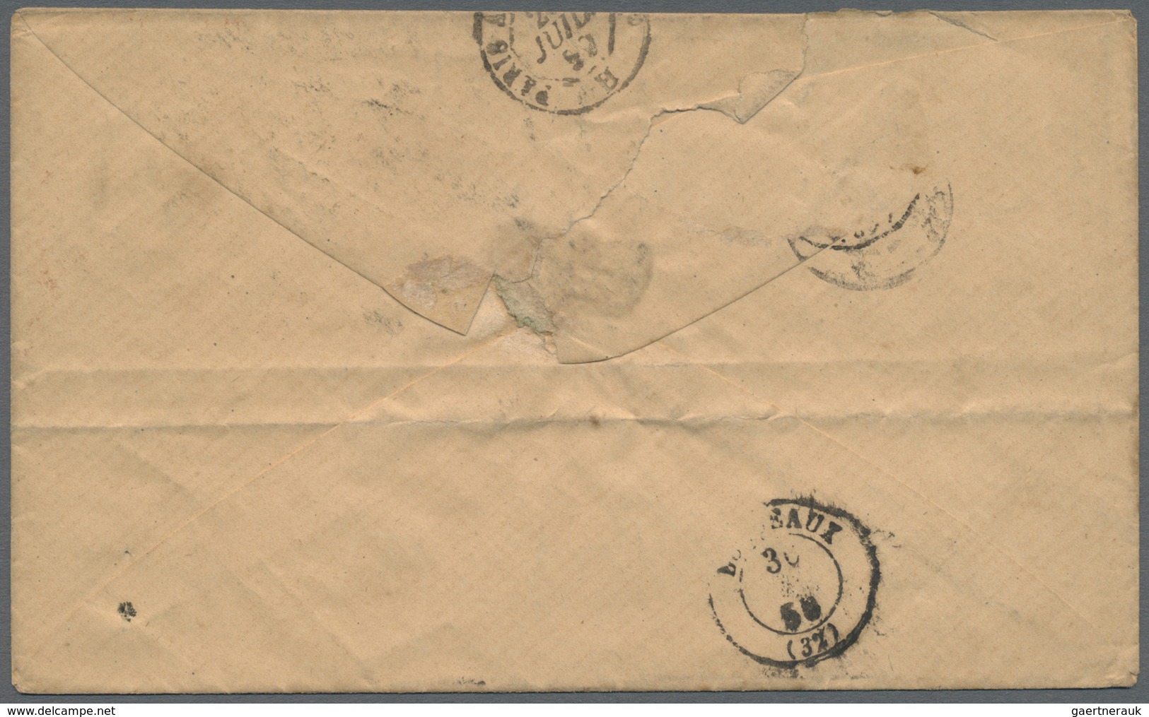 GA Vereinigte Staaten Von Amerika - Ganzsachen: 1859. Postal Stationery 3 Cents Red Envelope Upgraded W - Other & Unclassified