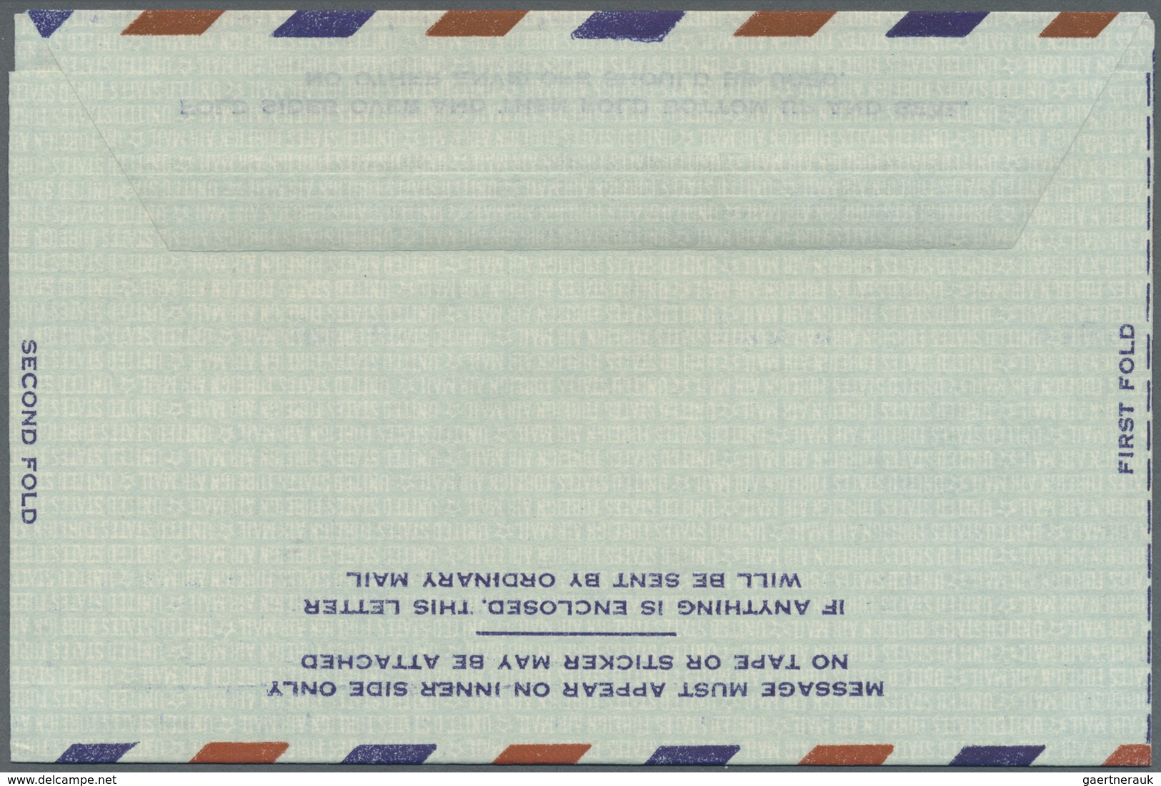 GA Vereinigte Staaten Von Amerika - Ganzsachen: 1951, Airletter 10c. Airplane With Printing In REDBROWN - Andere & Zonder Classificatie