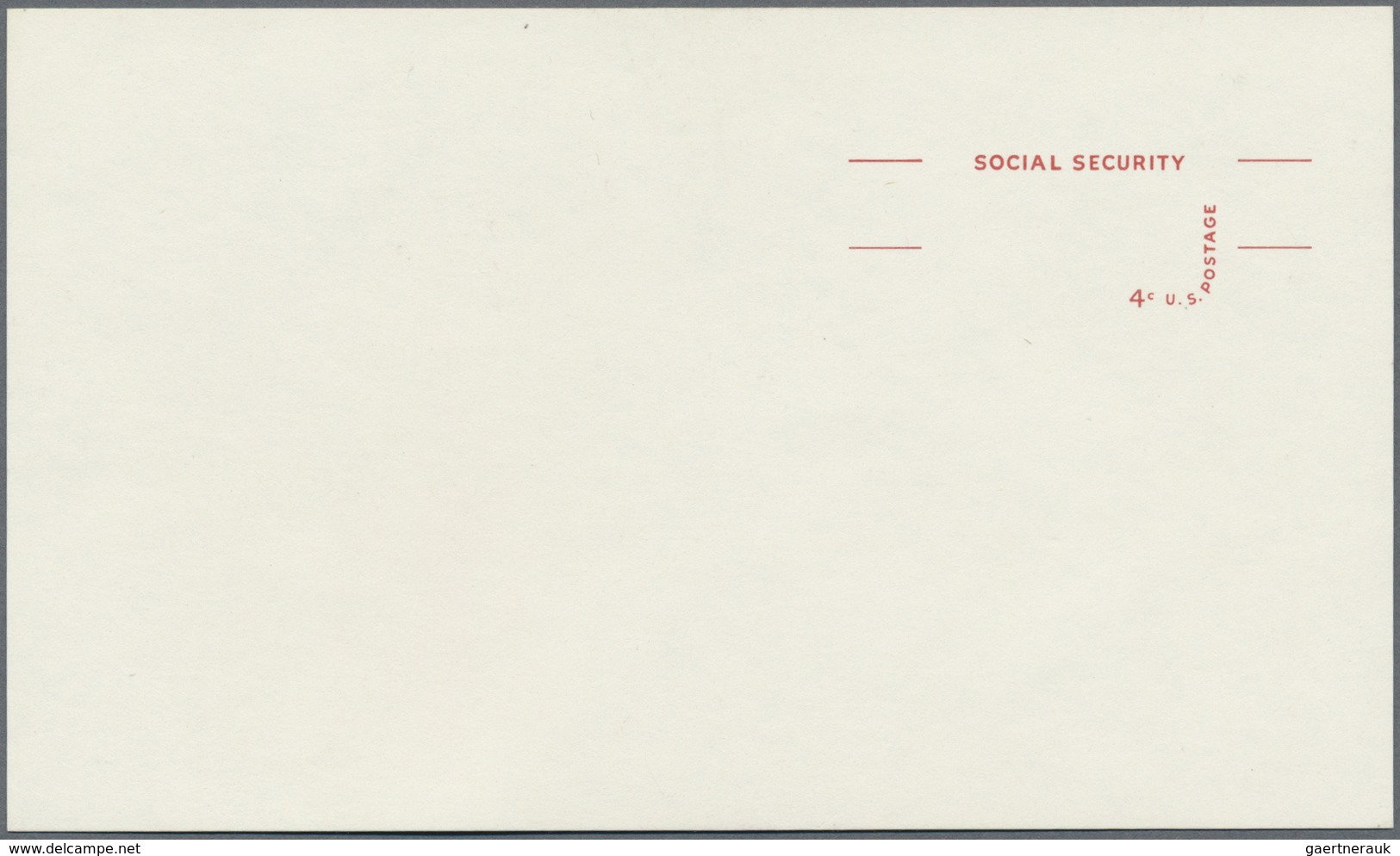 GA Vereinigte Staaten Von Amerika - Ganzsachen: 1964 "Social Security" Postal Stationery Card 4c., Vari - Autres & Non Classés