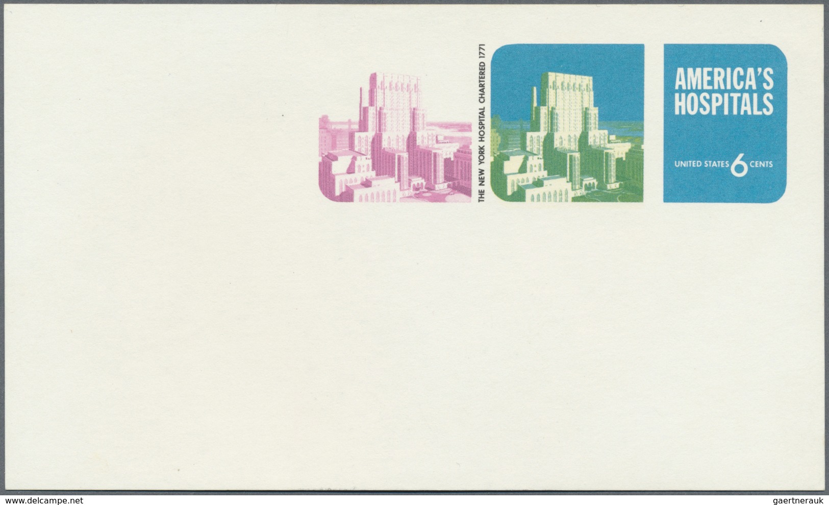 GA Vereinigte Staaten Von Amerika - Ganzsachen: 1971 'New York Hospital' Postal Stationery Card 6c., Va - Other & Unclassified