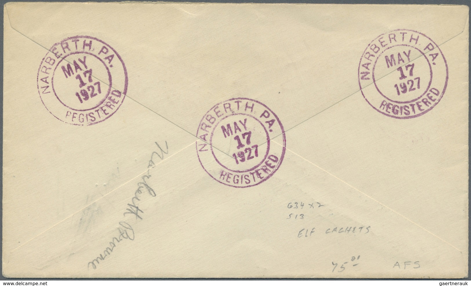 Br Vereinigte Staaten Von Amerika - Stempel: BROWNIES / GNOMES Violet Fancy Cancel + B/s "NARBERTH PA M - Marcophilie