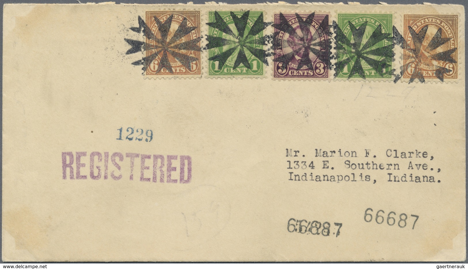 Br Vereinigte Staaten Von Amerika - Stempel: ESCUTCHEON ROSETTE Fancy Cancel + B/s Cds "TROY  OHIO SEP - Marcofilie