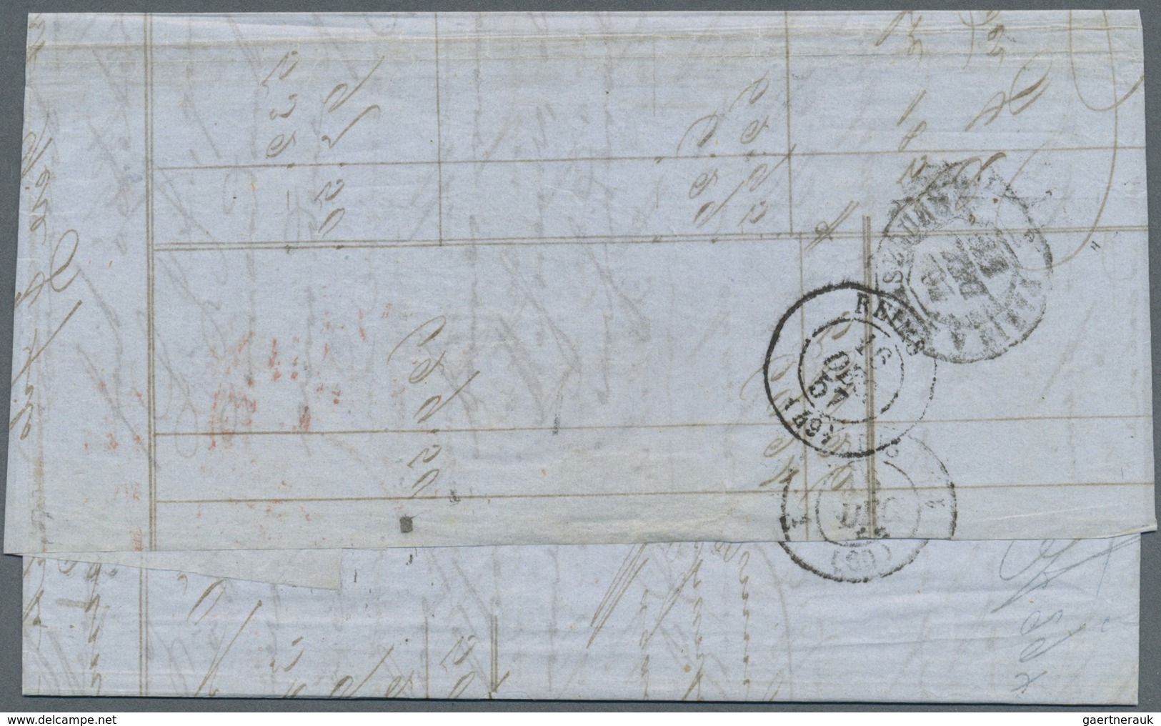 Br Vereinigte Staaten Von Amerika - Transatlantik-Mail: 1857: Two Entire Letters From Schröder & Co., S - Autres & Non Classés