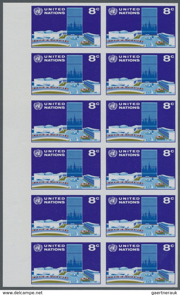 ** Vereinte Nationen - New York: 1971. Imperforate Block Of 12 For The 8c Value Of The Definitive Issue - Autres & Non Classés