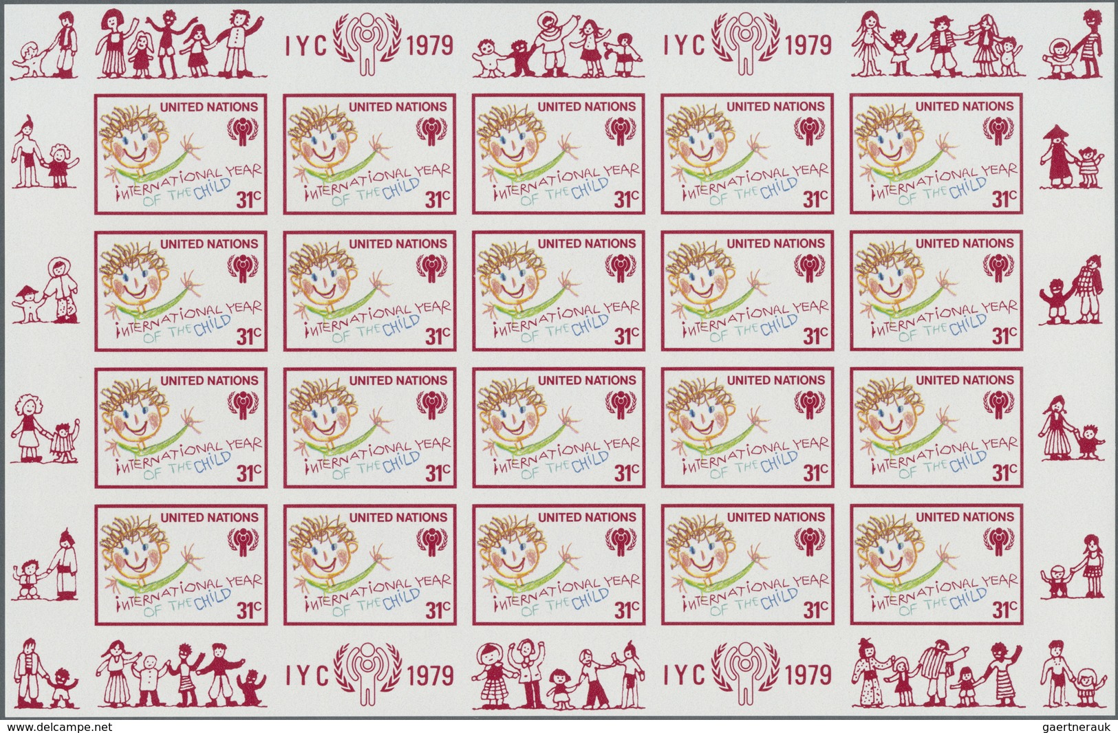 ** Vereinte Nationen - New York: 1979, International Year Of The Child Set Of Two Values In Complete IM - Autres & Non Classés