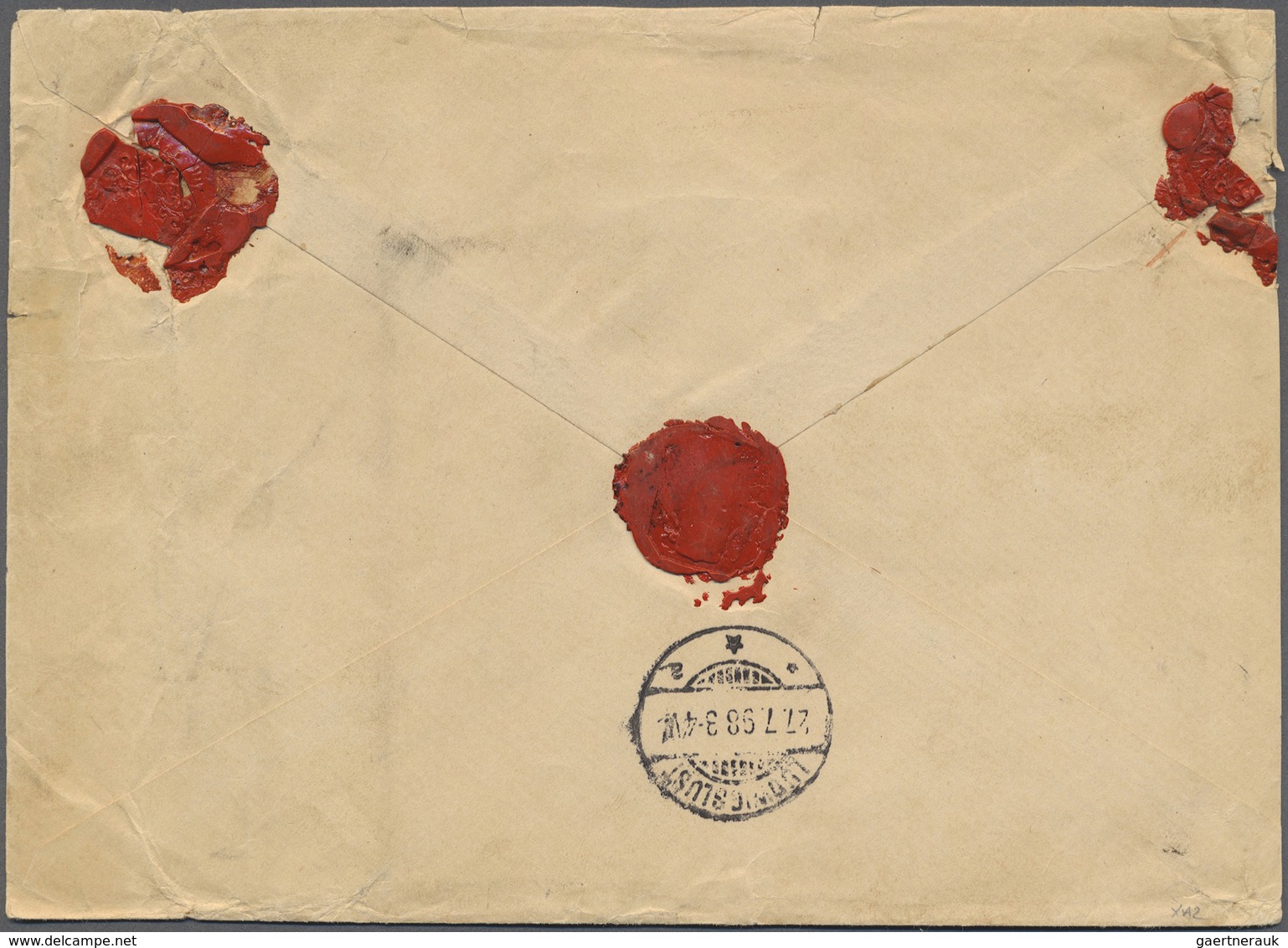 Br Zanzibar: 1898. Envelope (roughly Opened And A Bit Creased) Addressed To Germany Bearing French Zanz - Zanzibar (...-1963)