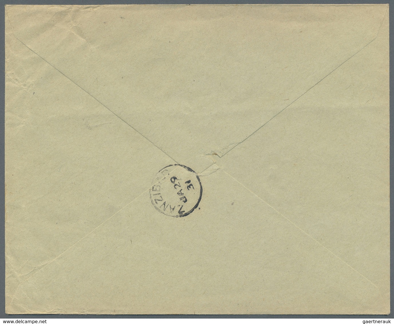 Br Zanzibar - Portomarken: 1931. Envelope Written From Nairobi Addressed To Zanzibar Bearing Kenya & Ug - Zanzibar (...-1963)