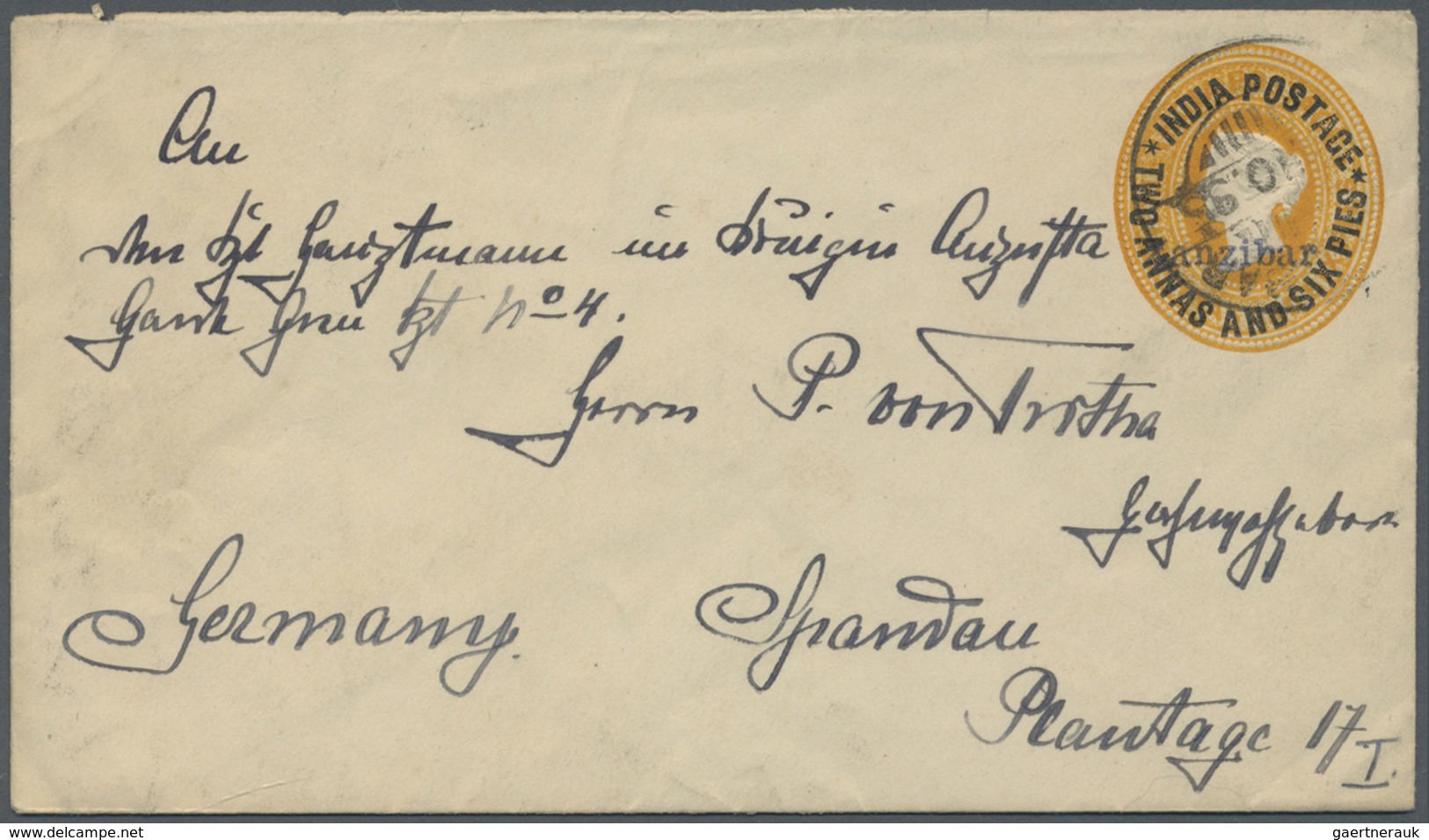 GA Zanzibar - Ganzsachen: 1895/1896, Two Postal Stationary Envelopes With Diff. Overprints, One With In - Zanzibar (...-1963)