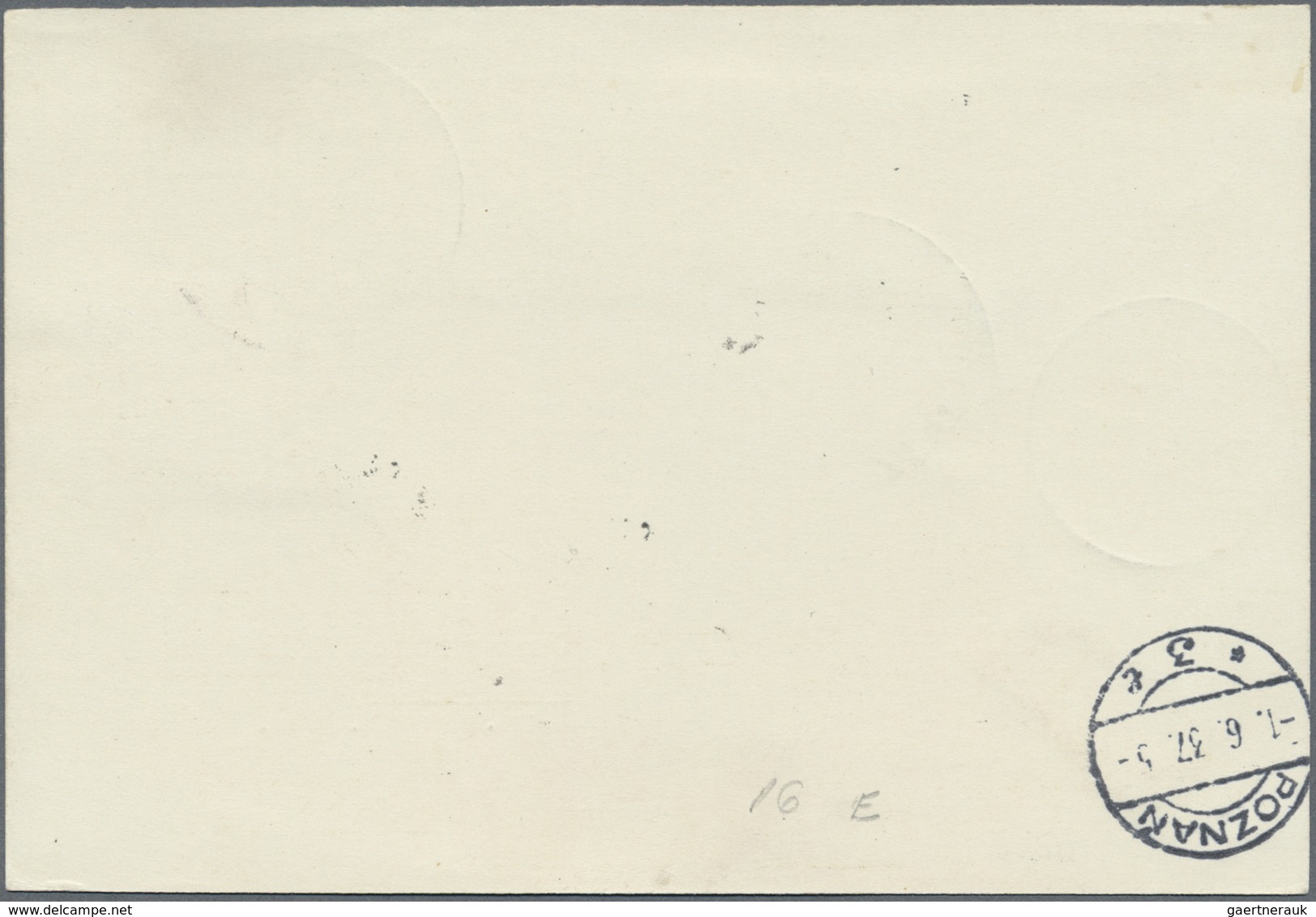 Br Ballonpost: 1937, 30.V., Poland, Balloon "Legionowo", Card With Black Postmark And Arrival Mark "Dan - Luchtballons