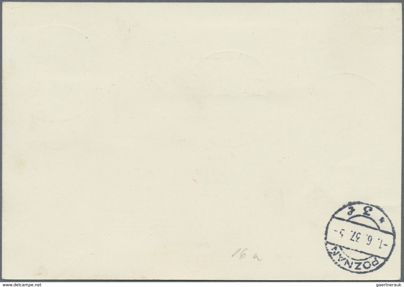 Br Ballonpost: 1937, 30.V., Poland, Balloon "Gopło", Card With Black Postmark And Arrival Mark, Only 91 - Montgolfières