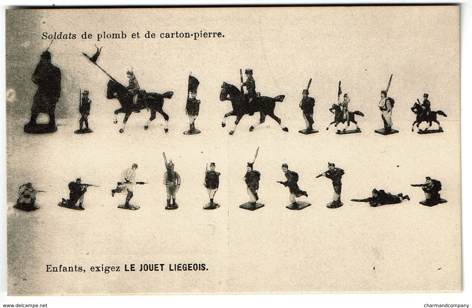 1918, Achetez Le Jouet Liégeois, Soldats De Plomb - Assistance Aux Chômeurs & Invalides De Guerre - 2 Scans - Luik