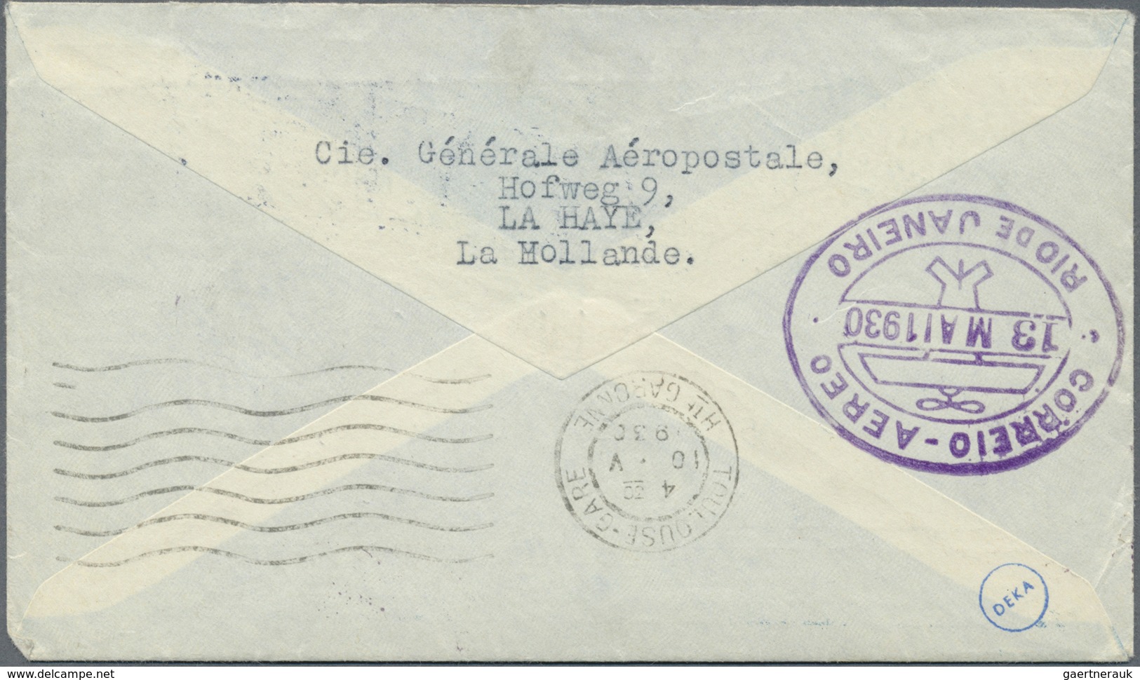 Br Flugpost Europa: 1930. Air Letter (French Language) From "The Hague 9.9.35" By "Compagnie Générale A - Autres - Europe