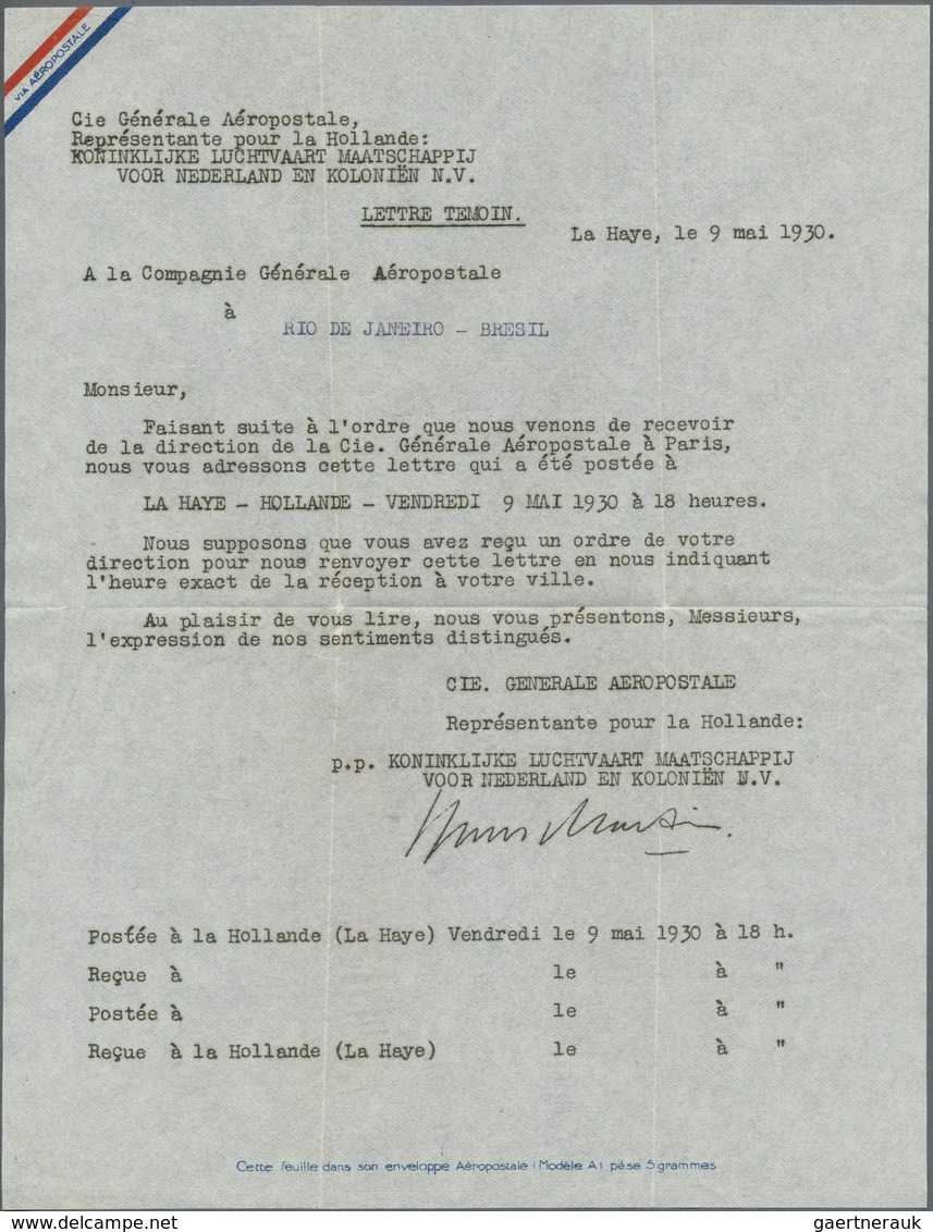 Br Flugpost Europa: 1930. Air Letter (French Language) From "The Hague 9.9.35" By "Compagnie Générale A - Sonstige - Europa