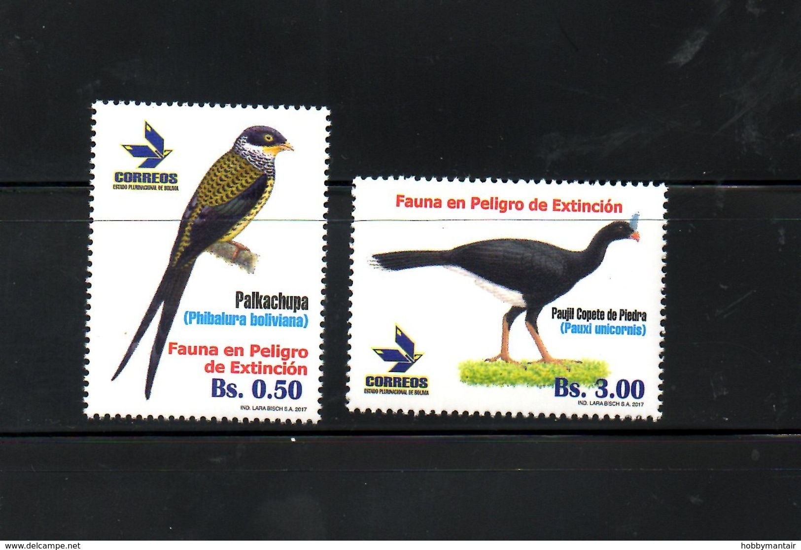 BOLIVIA, 2017,BIRDS, 2v, MNH**NEW! - Autres & Non Classés