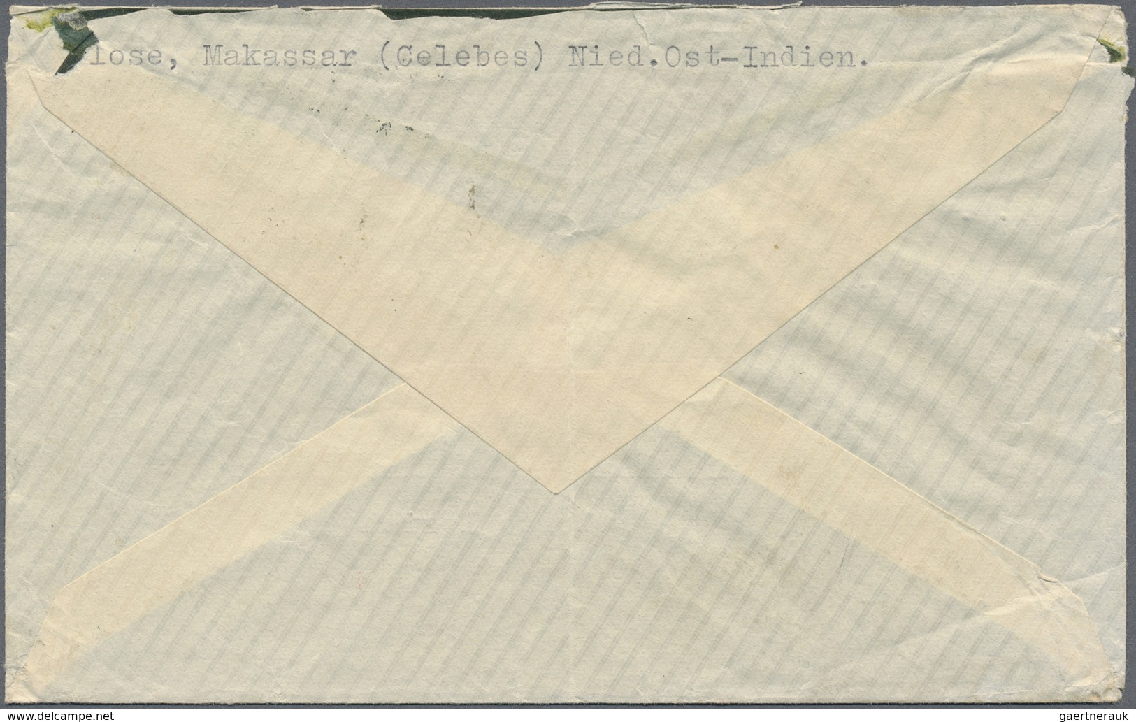 Br/ Flugpost Übersee: 1932,1933, Two Airmails Sent From MAKASSAR Respectively SOERABAJA To Germany. One - Andere & Zonder Classificatie