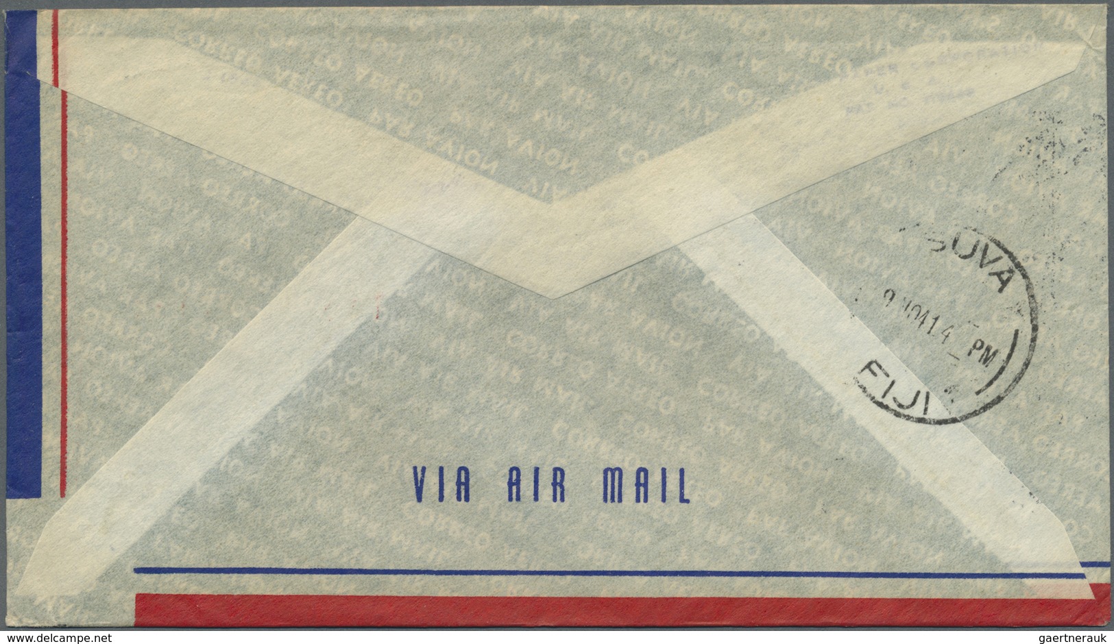 Br Flugpost Übersee: USA: 1941, U.S. Air Mail First Flight To SUVA/Fiji, Four Covers From Los Angeles, - Autres & Non Classés