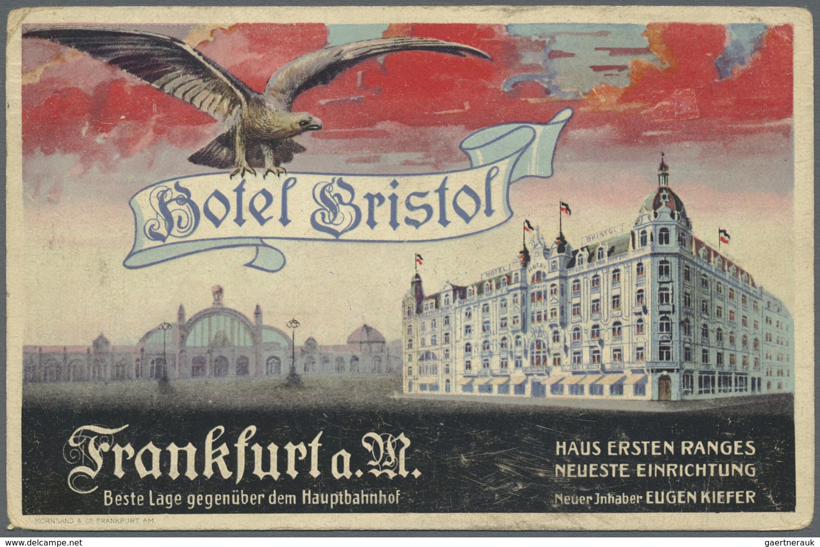 Zeppelinpost Deutschland: 1912, Rundfahrt Von Und Bis Oos, Violetter Bordstempel Type I Vom 2.6. Auf - Luchtpost & Zeppelin