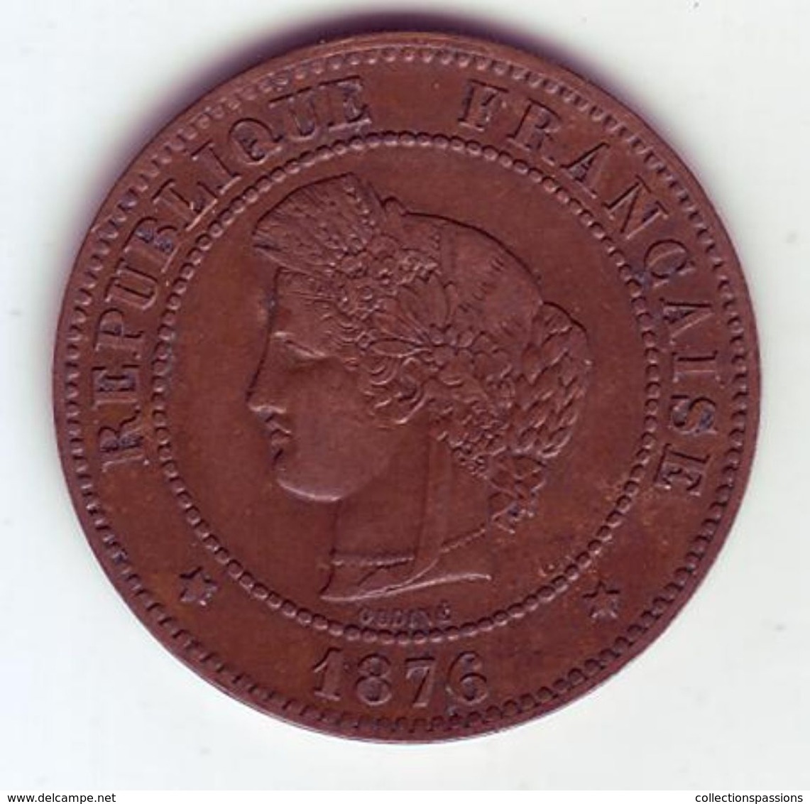 Cérès . 5 Centimes 1876 A . - 5 Centimes