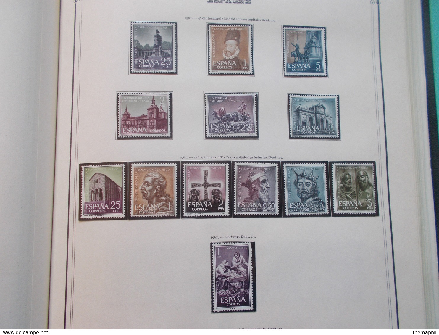 lot n° 2 ESPAGNE année 1951 / 1972 neufs ** sans charniere collection quasi complete