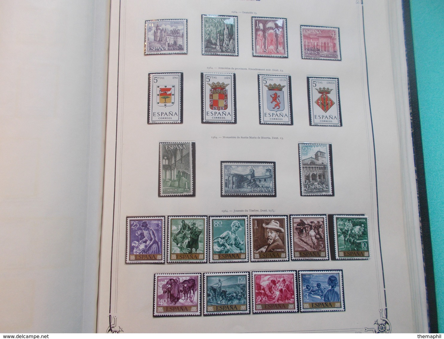 lot n° 2 ESPAGNE année 1951 / 1972 neufs ** sans charniere collection quasi complete