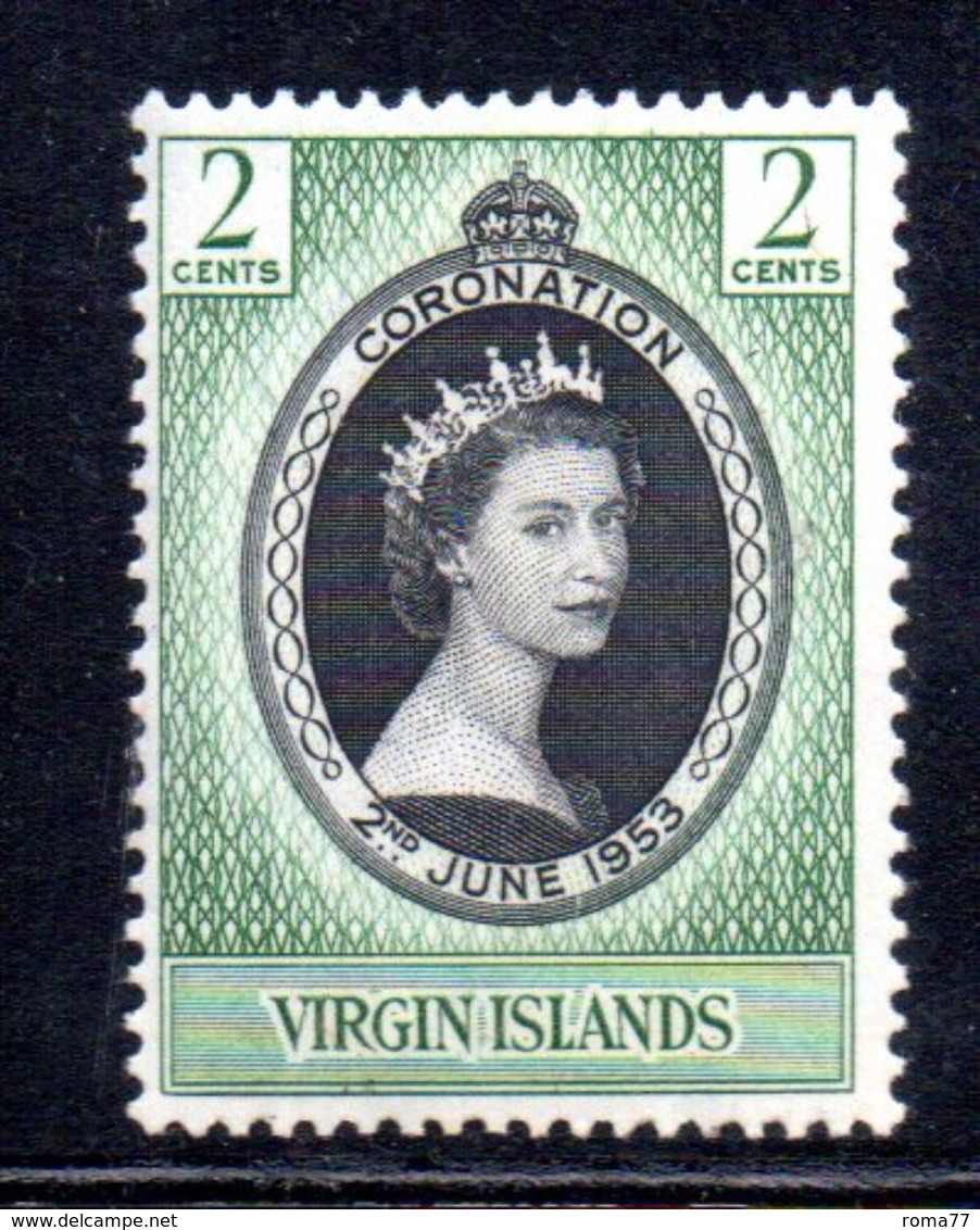 T1642 - VIRGIN ISLANDS 1953 , Coronation Incoronazione : L'emissione ** - British Virgin Islands