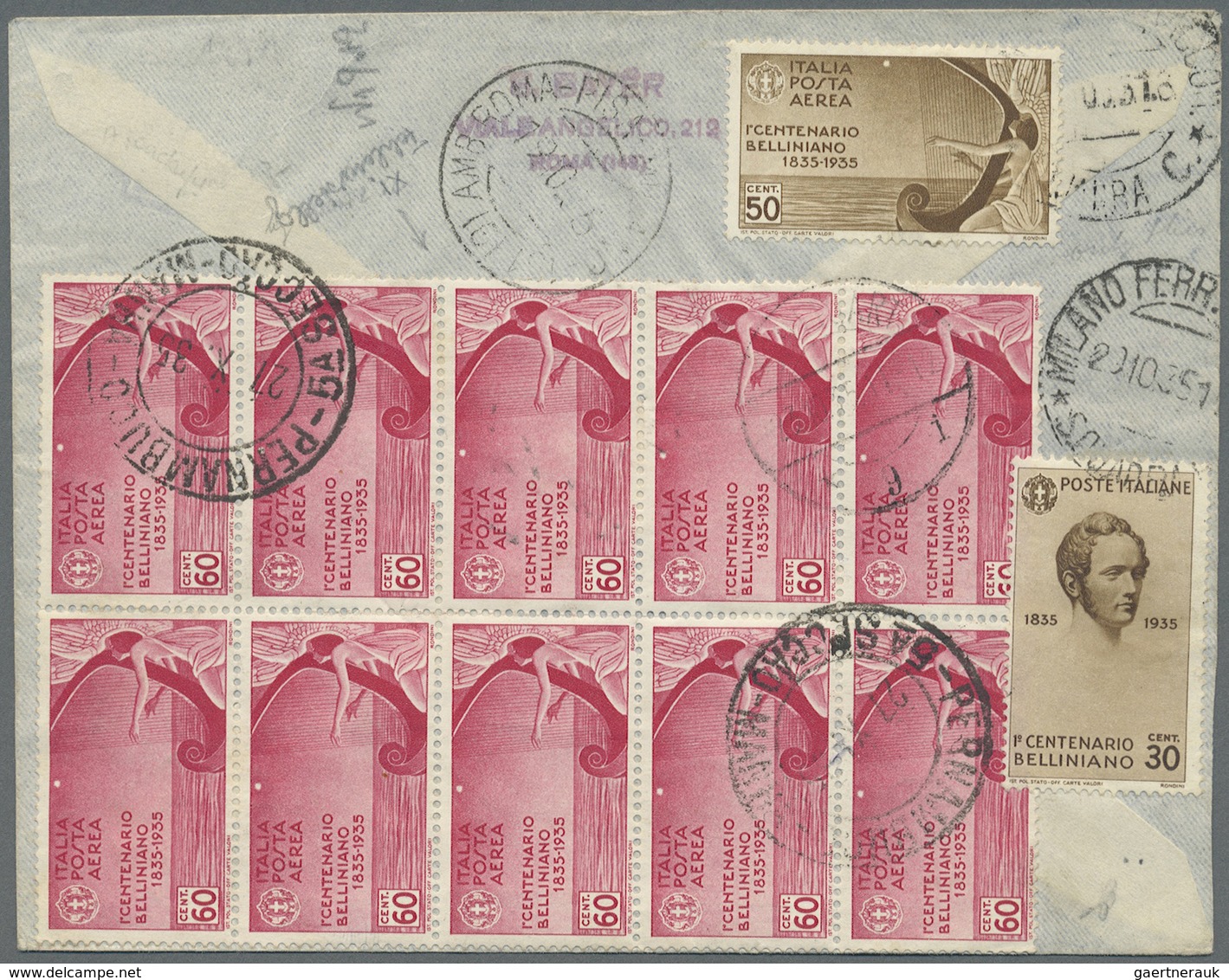Br Zeppelinpost Europa: 1935, VATIKAN: Reco-Drucksachenbrief Mit Juristenkongress-Marken (s. Mi-Nrn.), - Andere-Europa