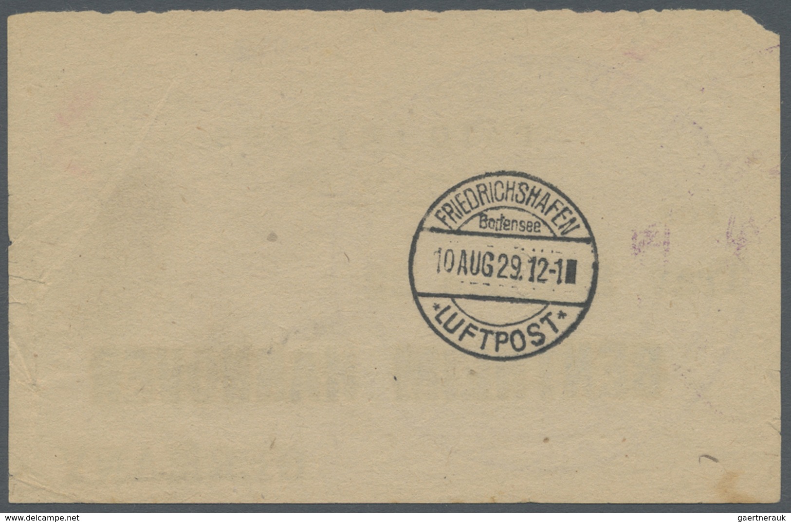 Br Zeppelinpost Übersee: 1929, Weltrundfahrt, Amerikanische Post, Umschlagetikett Der US-Post Für 50 Vo - Zeppelins