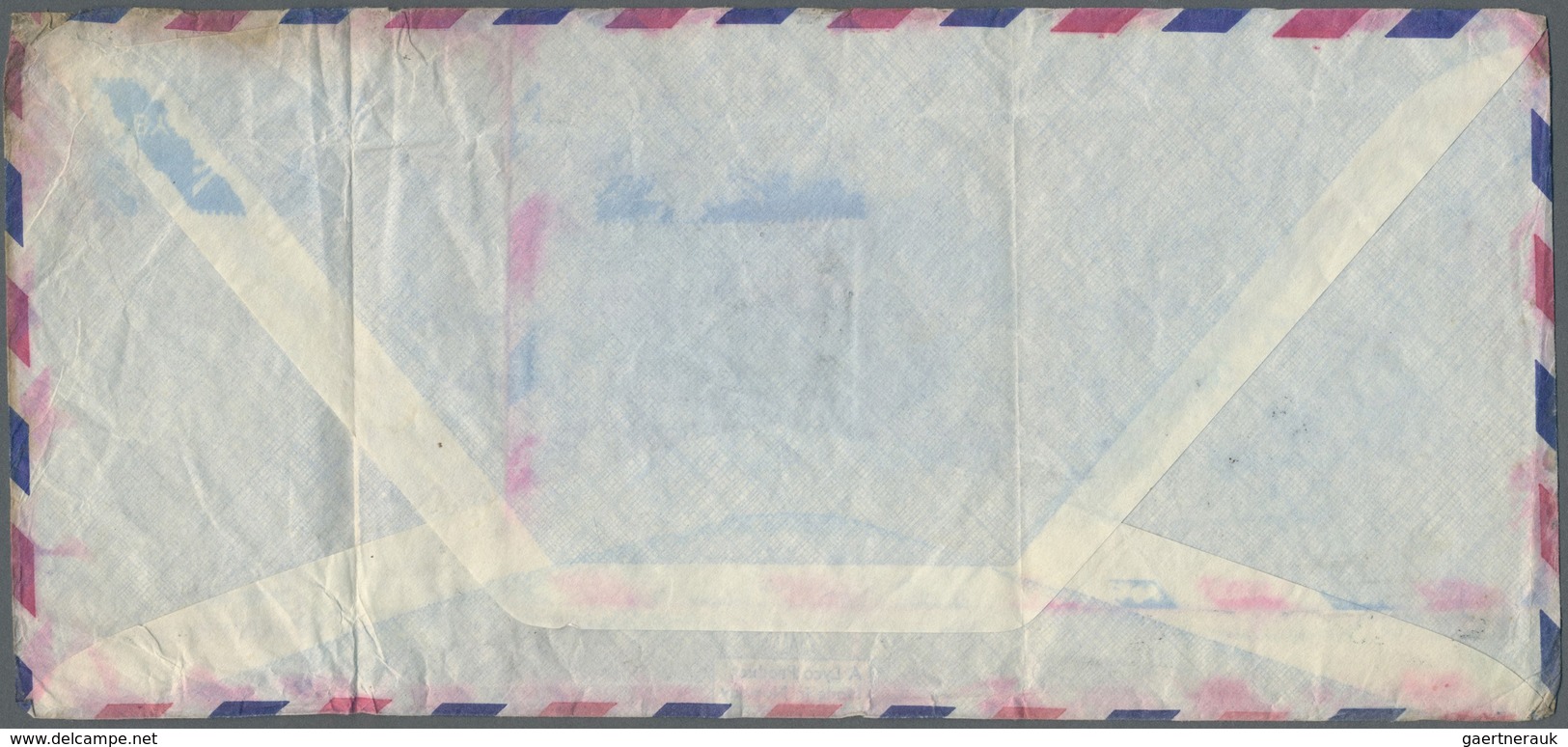 Br Katastrophenpost: 1968. Registered Air Mail Envelope (two Vertical Folds) Addressed To England Beari - Andere & Zonder Classificatie