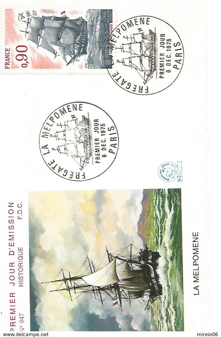 FRANCE FDC YT 1862  Voilier La Malpomène - 1970-1979