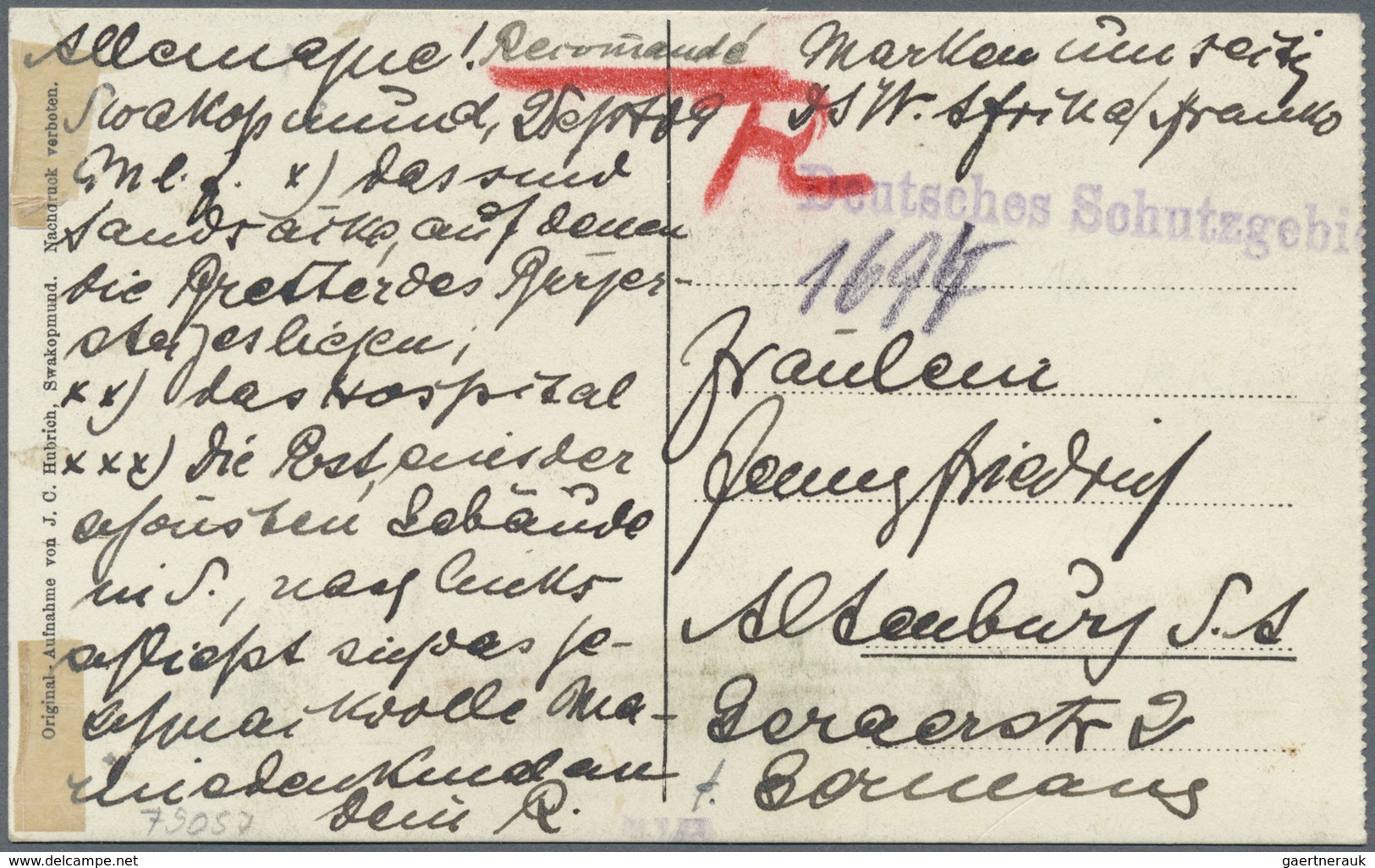Br Deutsche Schiffspost Im Ausland - Seepost: 1909 2x 4 H. Senkrecht.Paar, 2 1/2 H.u.30Pf.m.Oberrand Al - Autres & Non Classés