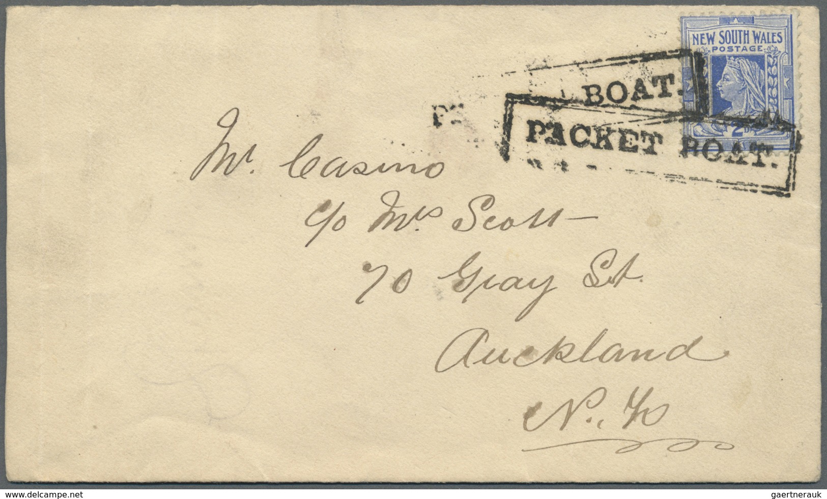 Br Schiffspost Alle Welt: Ca. 1900, Shipletter Franked With 2 1/2 QV And Cancelled With Boxed Black "PA - Autres & Non Classés