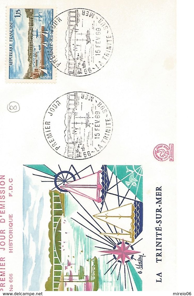 FRANCE FDC YT 1585  La Trinité Sur Mer - 1960-1969