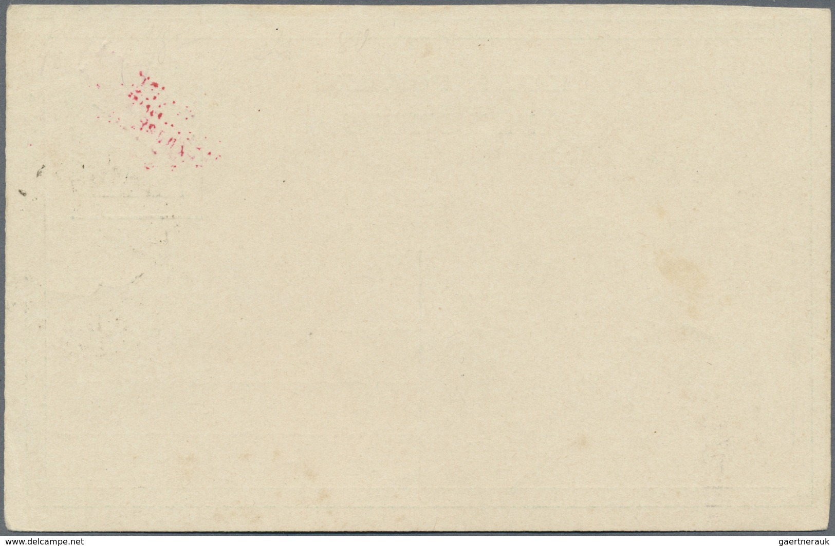 GA Albanien - Lokalausgaben: 1915, SKUTARI: 5 Q. Green Postal Stationery Reply Card Answer Part With 4- - Albanie